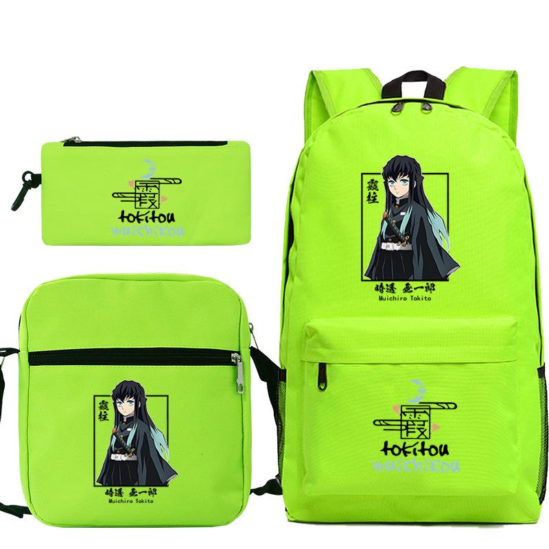 Demon Slayer Ghost Annihilation Blade Primary School Bag New Pencil Case Stationery Set