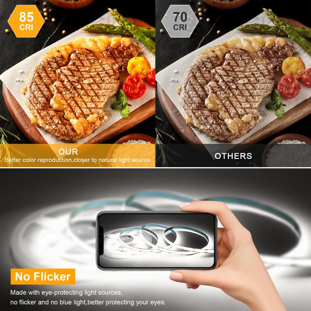 Lumini LED COB pentru Decor de Perete Cameră Diode LED Bandă Alimentate USB 5V Cu Telecomandă RF Suport Dimare Iluminare de Fundal TV Oglindă