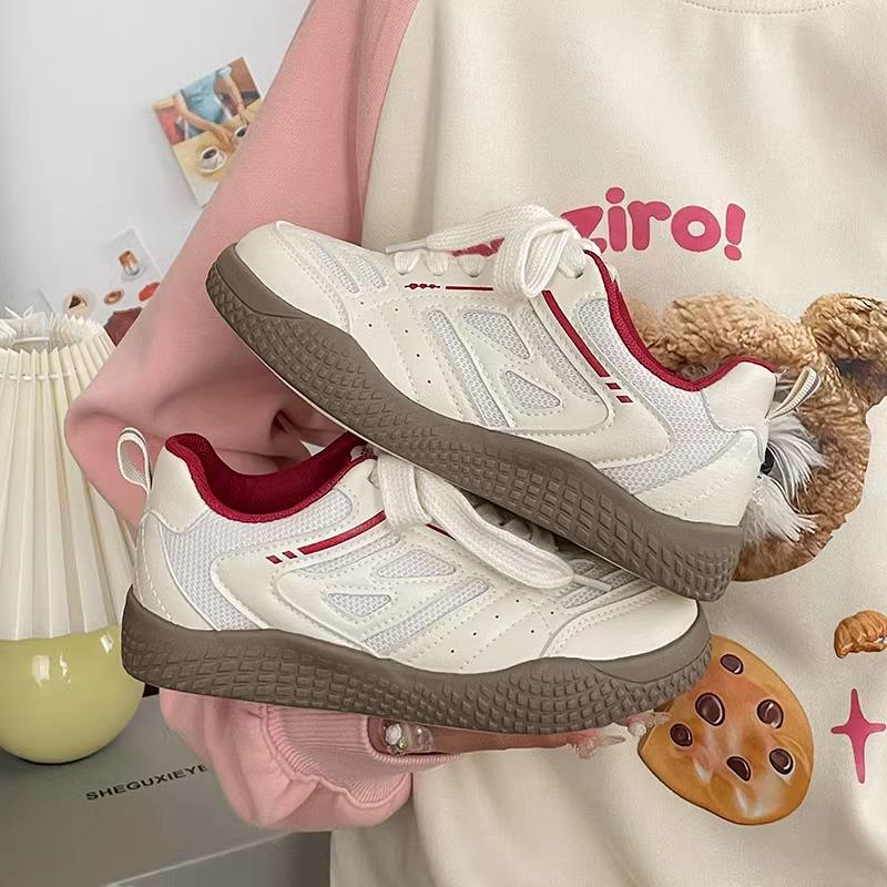 Board shoes fashion mesh board shoes 2025 new autumn ins little white shoes women's round head casual student shoes