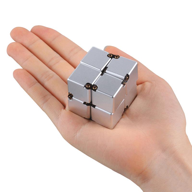 Vivarise Infinity Cube Plastic Alloy Like Stress And Anxiety Relief Fidget Toy For Adults Kids Office Home Travel Portable Cube