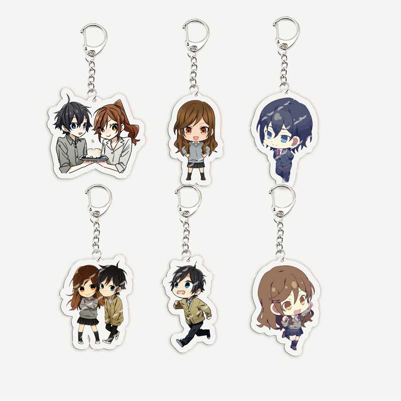 Chic Studio Unisex Anime Horimiya Keychains For Accessories Bag Acrylic Kyouko Hori Miyamura Izumi Charm Keyrings Chains Jewelry Fans Gifts