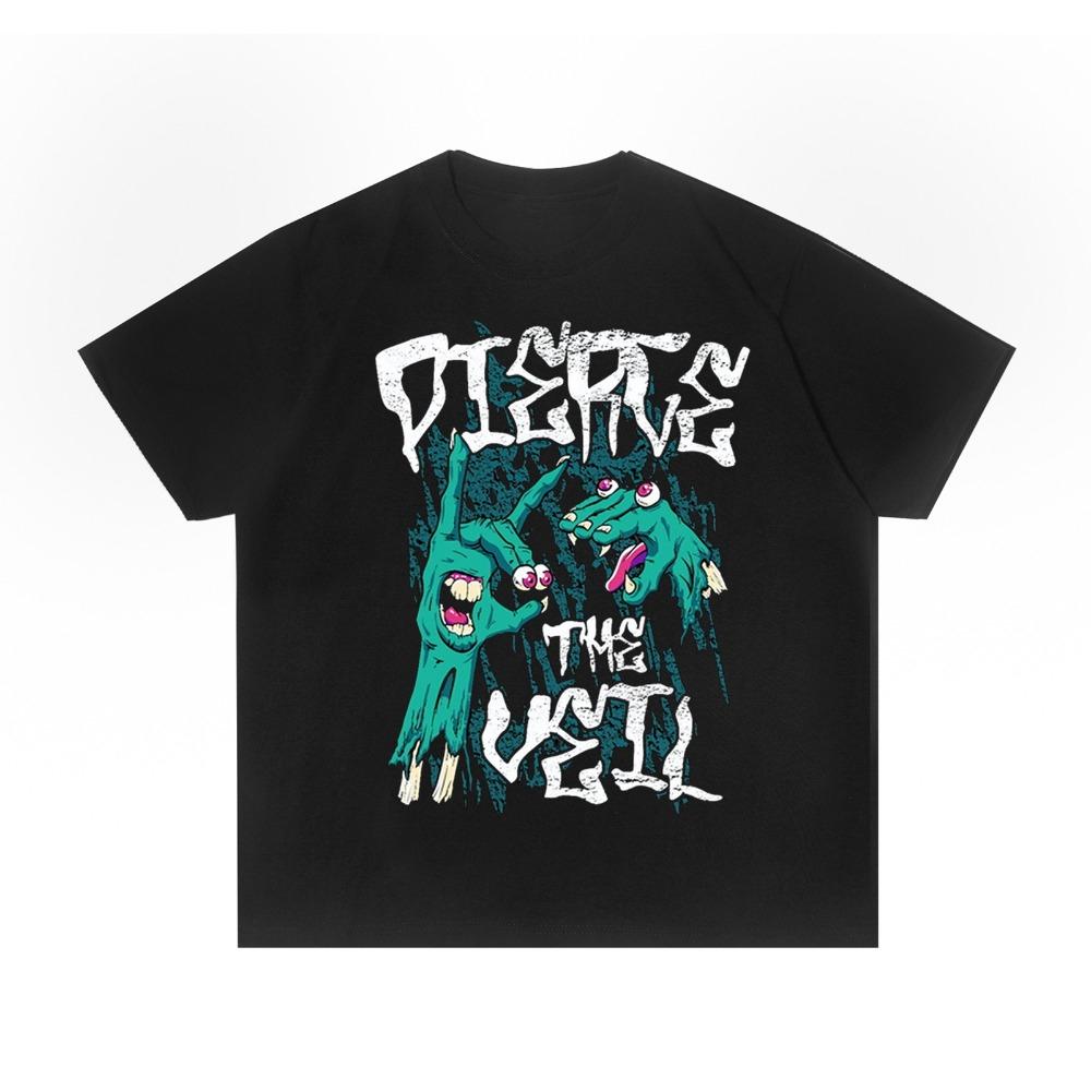 2025 Summer Rock Pierce The Veil Pierce The Veil Band Printed Cotton Women's and Men's T-shirt High Quality Short Sleeve Men's T