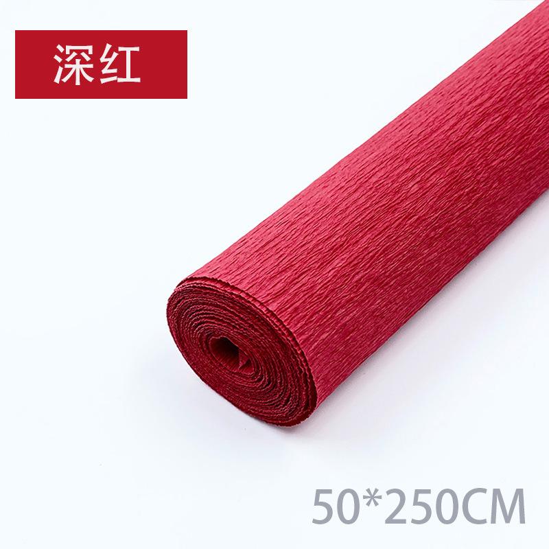 Color Handmade Crepe Paper Diy Paper Flower Material Gift Paper Roll Edge Paper Kindergarten Handmade Flower Origami