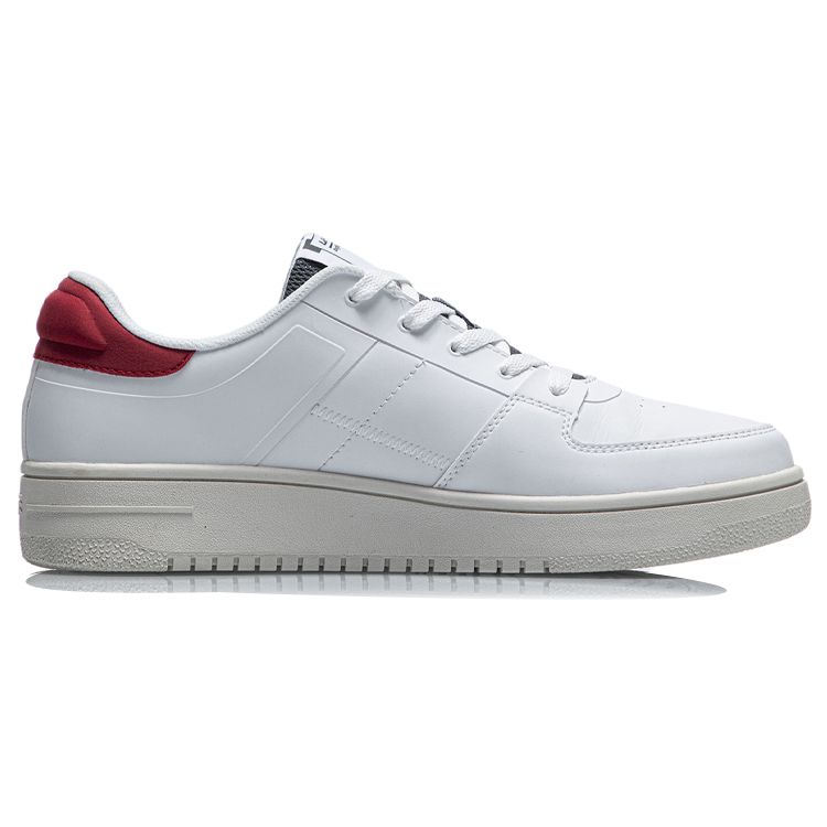 Li Ning Low Top Skate Shoes Men Sneakers White Red AGCR187-2