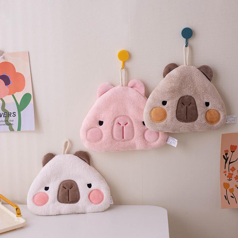 Cartoon Hanging Absorbent Hand Towel - Lint-Free for Bathroom & Kitchen