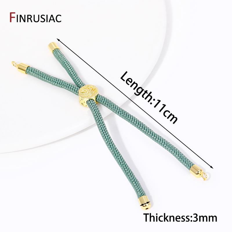 

DIY Rope Chains For Bracelet Making Supplies, Adjustable Braid Cord Chain For Women Semi-finished Bracelet Making Accessories 2 Pcs