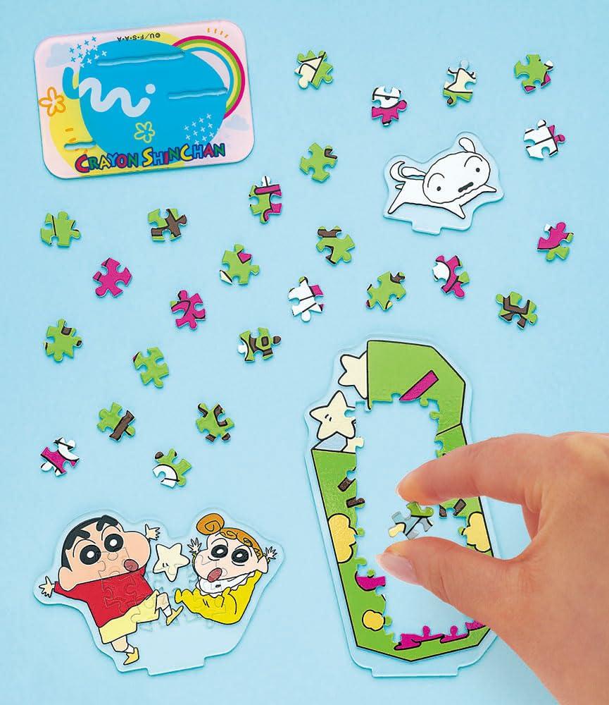 Puzzle x Acrylic Beverly Acrylic Stand Pop Crayon Chocobi [Jigsaw Stand] 34-piece Shin-chan & SP-046