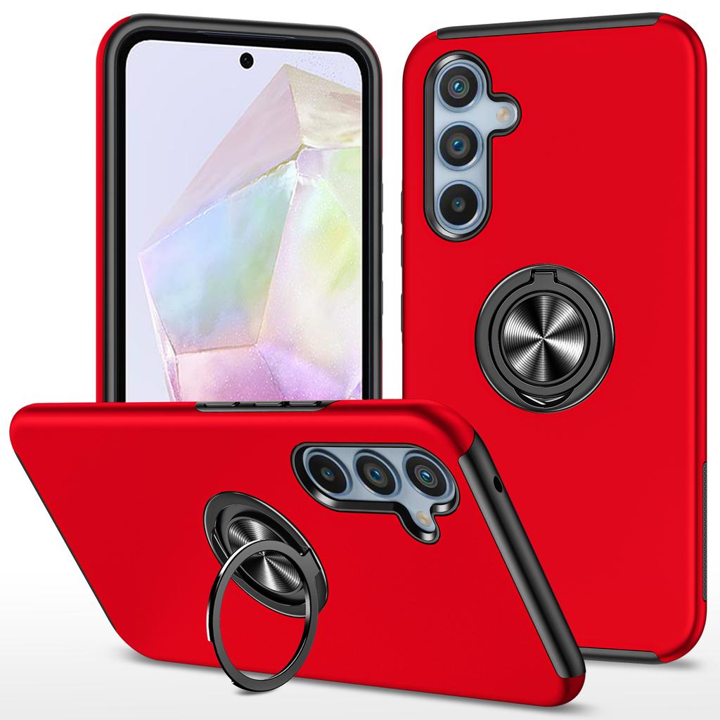 For Samsung Galaxy A35 5G Protective Case Kickstand PC+TPU Phone Cover