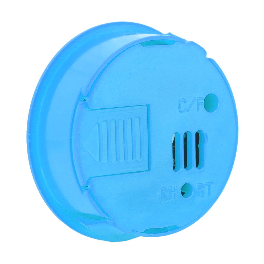 Mini Circular Embedded Digital LCD Thermometer Hygrometer Humidity Temperature Meter IndoorBlue