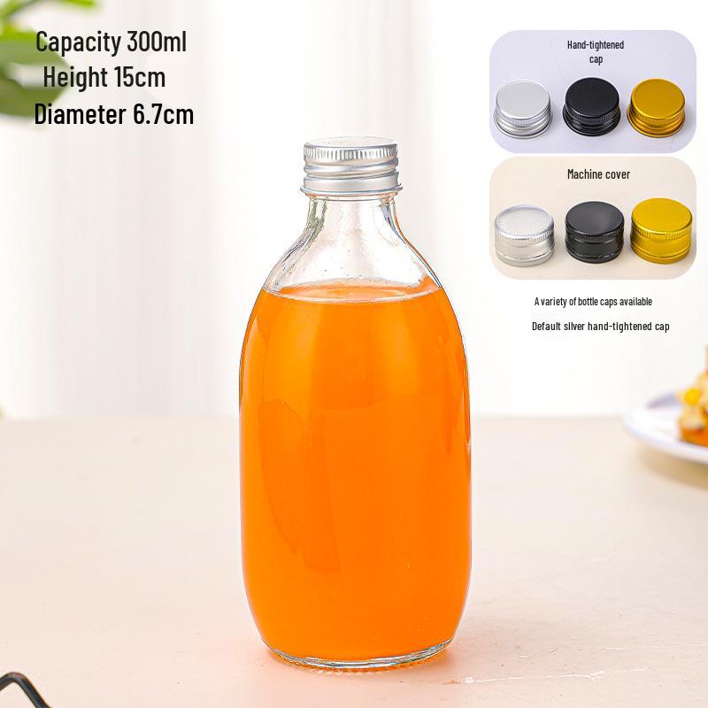 Cold Brew Coffee & Tea Glass Bottle, 350ml - High Transparency, Multi-Purpose for Beverages, Fruit, or Wine