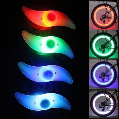 LED Fahrrad Selbstklebendes Reifenlicht Outdoor Nachtfahrt Anti Heckkollision Sicherheitszubehör Warngerät Mehrfarbig