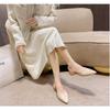 High-quality Sandals Summer Fashionable Suede Leather Design Sexy Pointed-toe Ladies Formal Shoes Comfortable Low-heeled Shoes