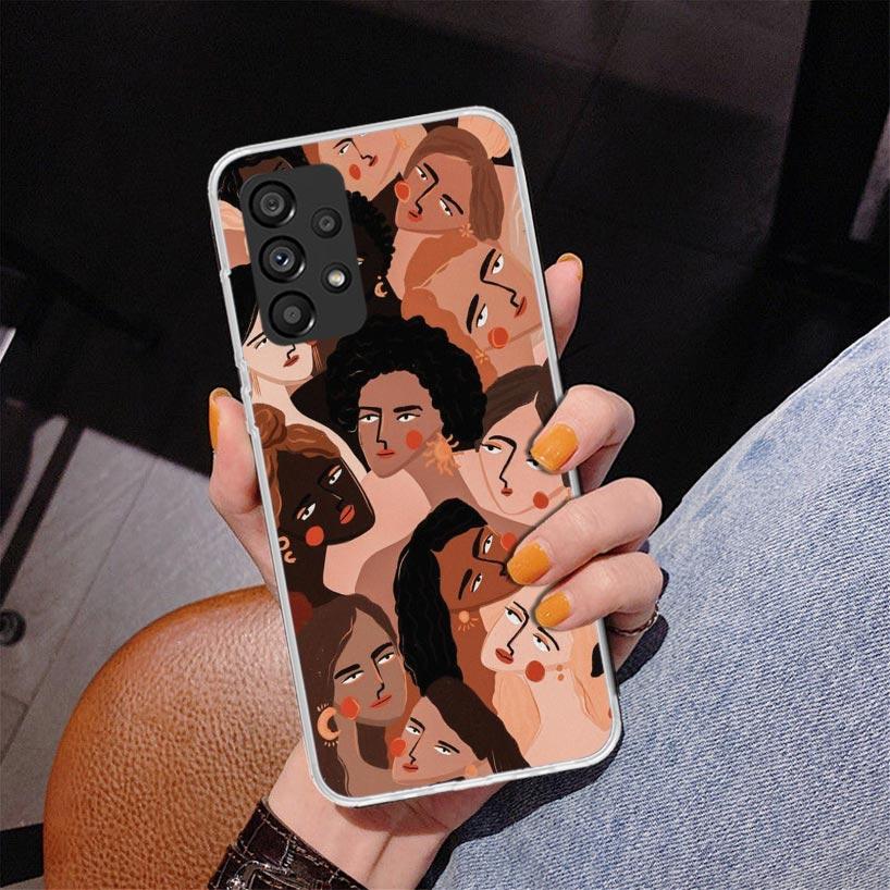 Abstract Line Women Face Phnoe Case for Samsung Galaxy A17 A37 A57 A16 A26 A36 A56 A15 A14 A13 A55 A54 A53 A35 A34 A33 A25 A24 A