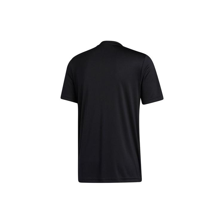 Adidas T Shirts Men's Black Crew Neck Moderate Straight Fit GN7265