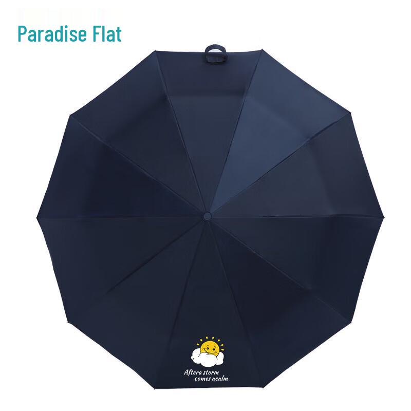 Heaven Fully Automatic 10-Rib Reinforced Cloud Smiley Sun/Rain Umbrella