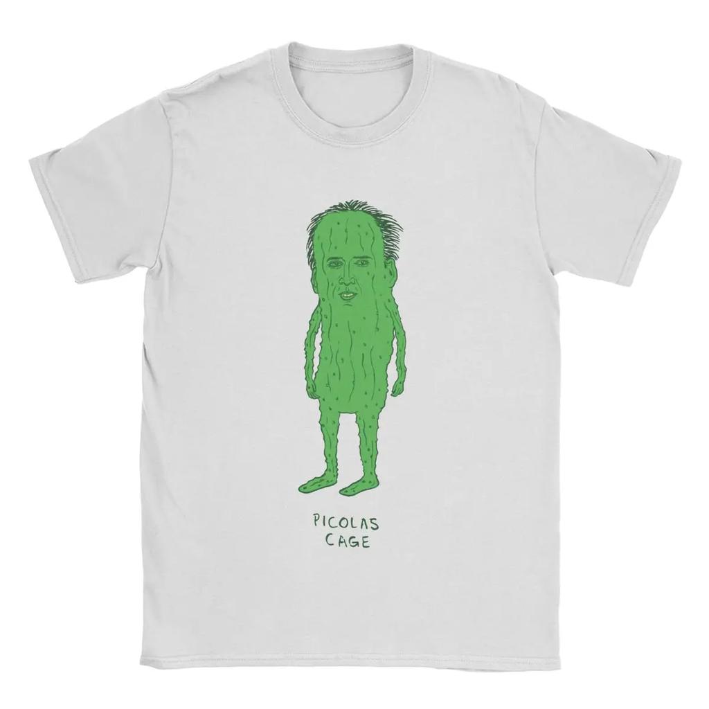 Men's T-Shirt Picolas Cage Nicolas Cage Funny Cotton Tees Short Sleeve T Shirts Crewneck Tops 6XL