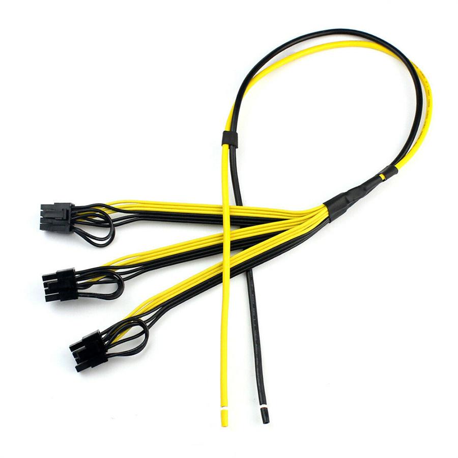 6Pin+2Pin Mining Power Supply Cable Gpu Graphics Video Card Power Cord Adapter