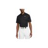 Solid Color Logo Pullover Polo Shirt Men Tops Black DH0822-010
