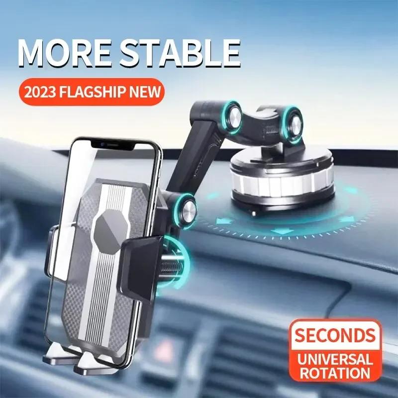 360 Rotate Hands Free Car Holder - Universal Windshield Mount Stand For iPhone Samsung Xiaomi, Mobile Phone Driving Holder