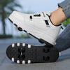 New Retractable Four-Wheel Roller Skates for Adults & Students - Double Wheel Flying Shoes for Men & Women