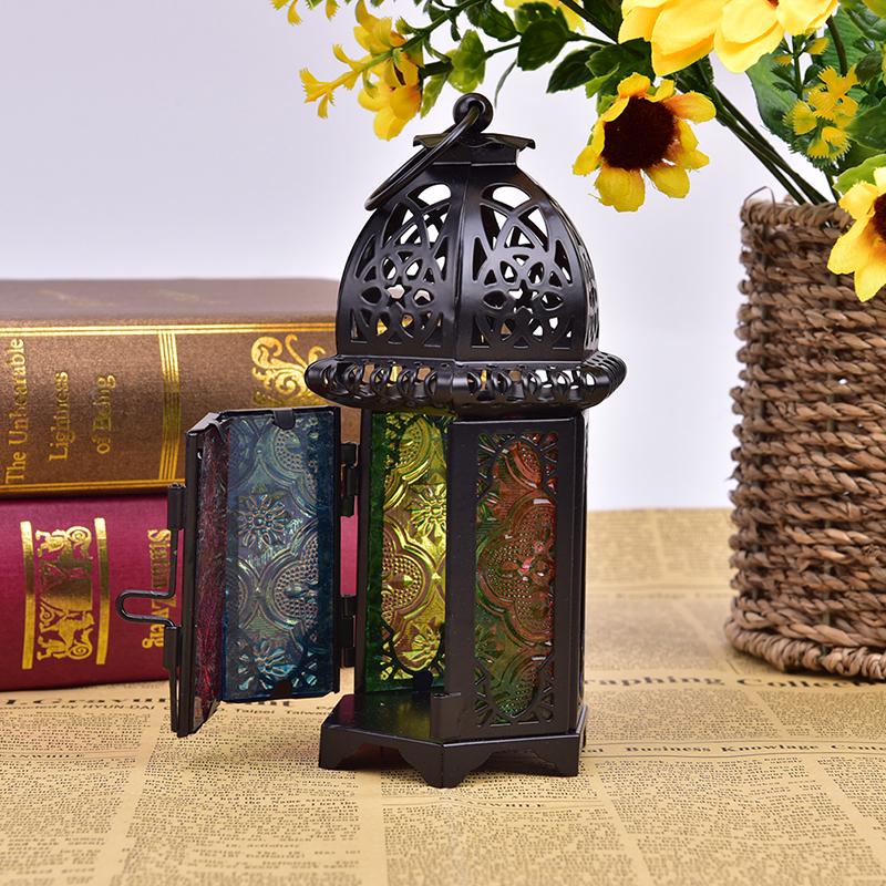 1 Stück Vintage Metall Hohl Kerzenhalter Kristall Kerzenständer Hängelaterne