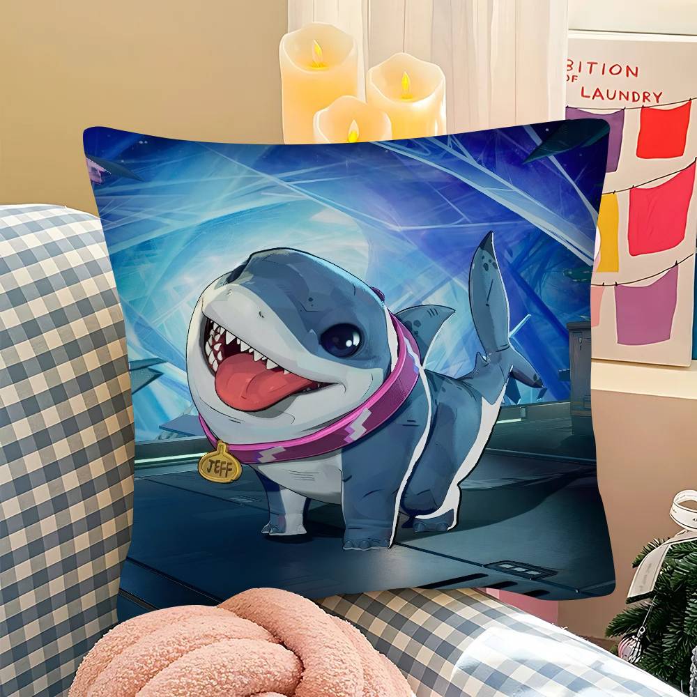 Pc JJeff The Land SShark Pillow Case Fashion Square Pillowcase Bedroom Sofa Room Ins Decoration Leisure