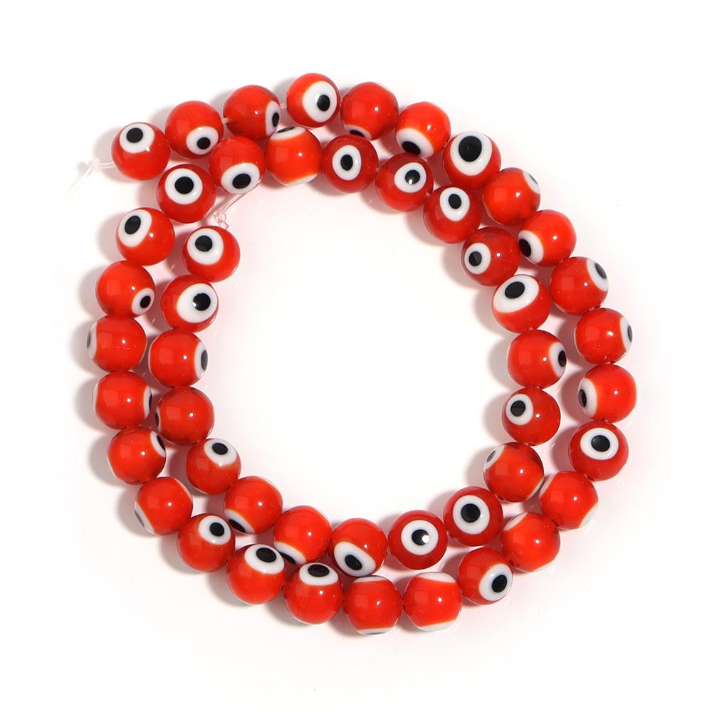 1 Strand Colorful Lampwork Beads Evil Eyes Round Loose Spacer Glass Beads For DIY Bracelet Necklace Jewelry Findings 4 6 8 10mm
