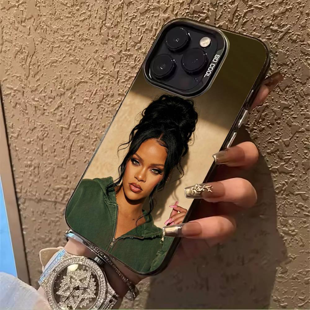 music -legend-Rihanna Phone Case For IPhone17 16 11 12 13 14 15 16 Pro Max Plus Cover Colored Silver Funda Bumber