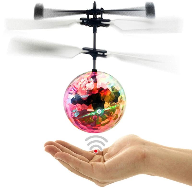 RC Flying Ball Luminous Kid's Flight Balls Electronic Infrared Induction Aircraft Remote Control Toys LED Light Mini Helicopter