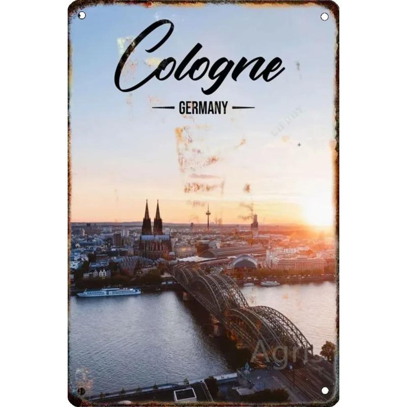 Metallschild New York Cityscape, Wandkunst zum Thema Reisen 20x30cm