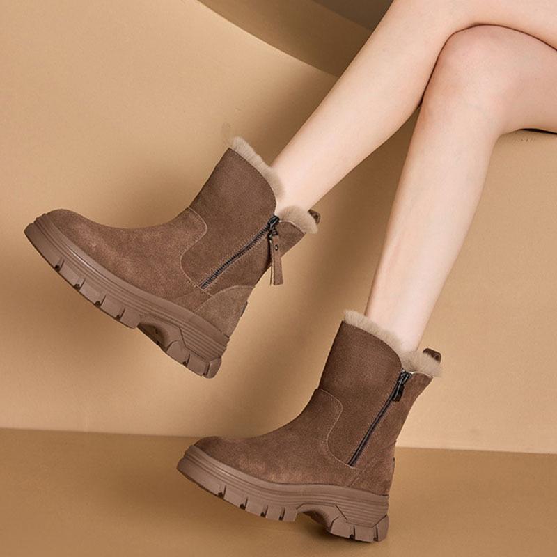 Snow Boots for Women 2025 New Winter Thick Cotton Warm Short Boots  Casual and Plush Outdoor Cotton Boots for Women