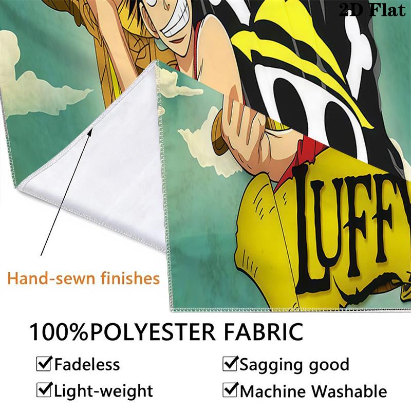 One Piece Monkey D Luffy Wall Tapestry Aesthetic Wall Hanging Printed Fabric Blanket Decorative Tapestries For Bedroom Living Room Home Decor