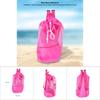 Portable Children Kids Mesh Drawstring Backpack Outdoor Beach Shell Toy Storage Bag (Pink)