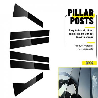 6pcs Window Pillar Post Door Trim Cover For 2014-22 Land Rover Range Rover Sport