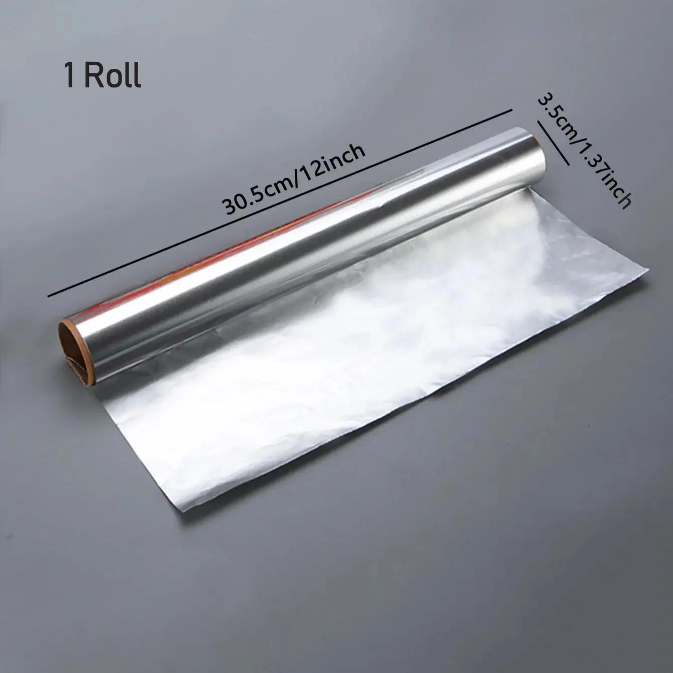 

1PC Tin Foil Paper Roll -Oil Resistant Non Stick Tin Foil Paper Roll Suitable for Barbecue Baking Air Fryer Kitchen Restaurant