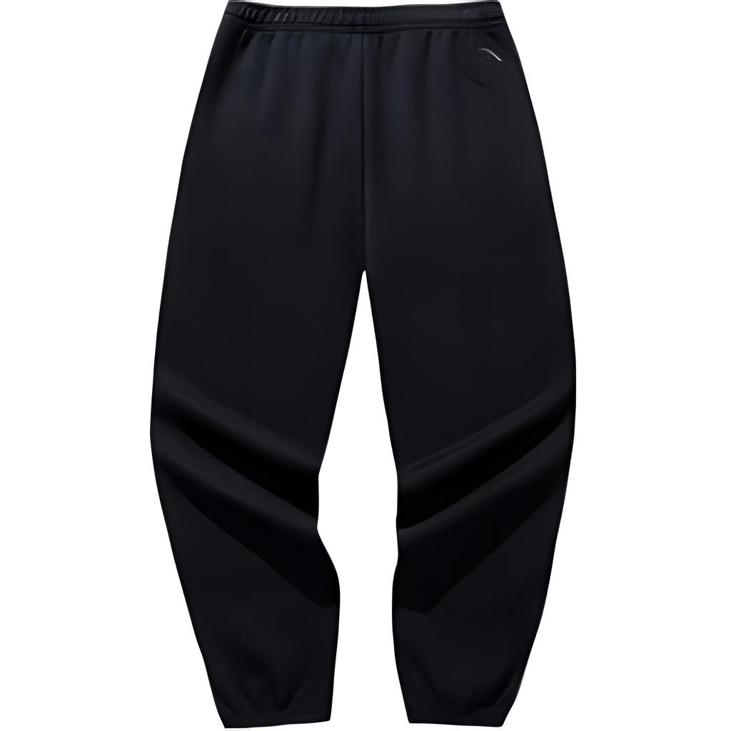 Anta Loose Retro Letter Print Knitted Sports Pants Men bottoms Basic-Black 152518302S-2