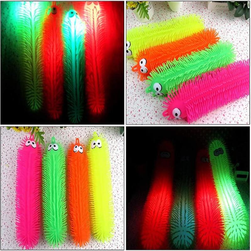 Kugelfisch Wurm Leuchtendes Quetschspielzeug Farbige Raupe Kugelfisch Ball Sensorische Reizbarkeit und Str