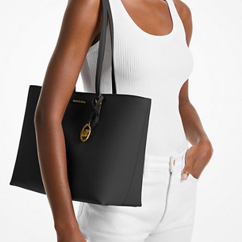 Michael Kors MK Sheila Tote Bag Women tote Gold Black 35S4G6HT9L-BLACK