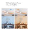42 52 Inch Ceiling Fans No Light DC Motor Remote Control Cooling Fans Lamp Low Floor Ceiling Fan White wood Black Color FANS