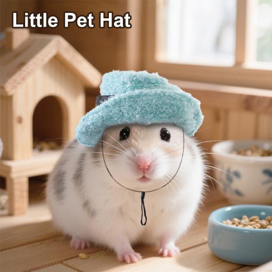 Sombrero para Mascota Pequeña con Forro Polar Suave Banda Elástica Ajustable Diseño Cowboy Sombrero para Mascota Accesorio para Mascota Fotografía Callejera