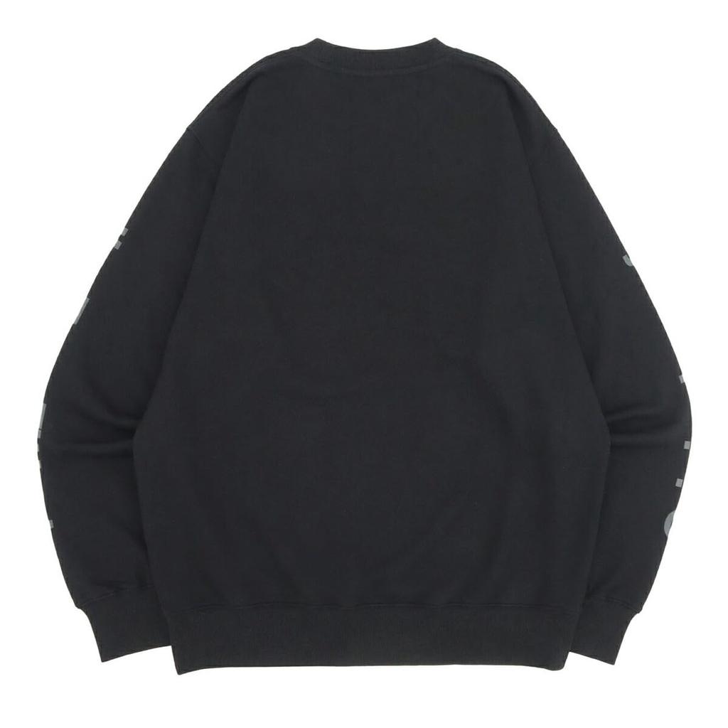 New Era Crew Neck Sweatshirt with Box Size Exclusive to Originators of the True Fitted Logo, Black/Graphite, L, ONSPOTZ.