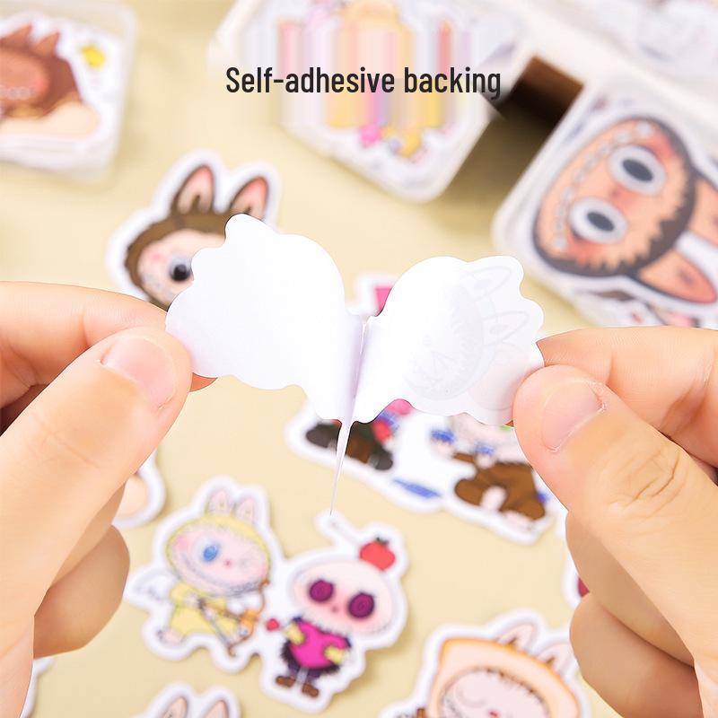 Boxed Labubu Stickers - 12 Sheets for Elementary School and Kindergarten Students