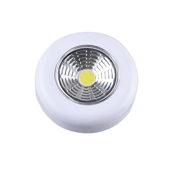 

COB LED Cordless Stick Tap Гардеробна сенсорна лампа 3 Вт на батарейках Кухонна шафа Шафа Push Tap Home Stick On Lamp Blub білий