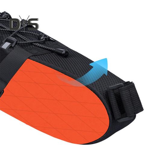 Bicycle Saddle Storage Bag 5.8L Capacity Waterproof Reflective Road Mountain Bike Seat Rear Tail Bag Organizer Pouch Cycling Bike Accessories