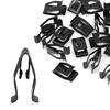 Trim Clip Sourcing Map 20pcs Black Car Dashboard Panel Trim Console Metal Retainer