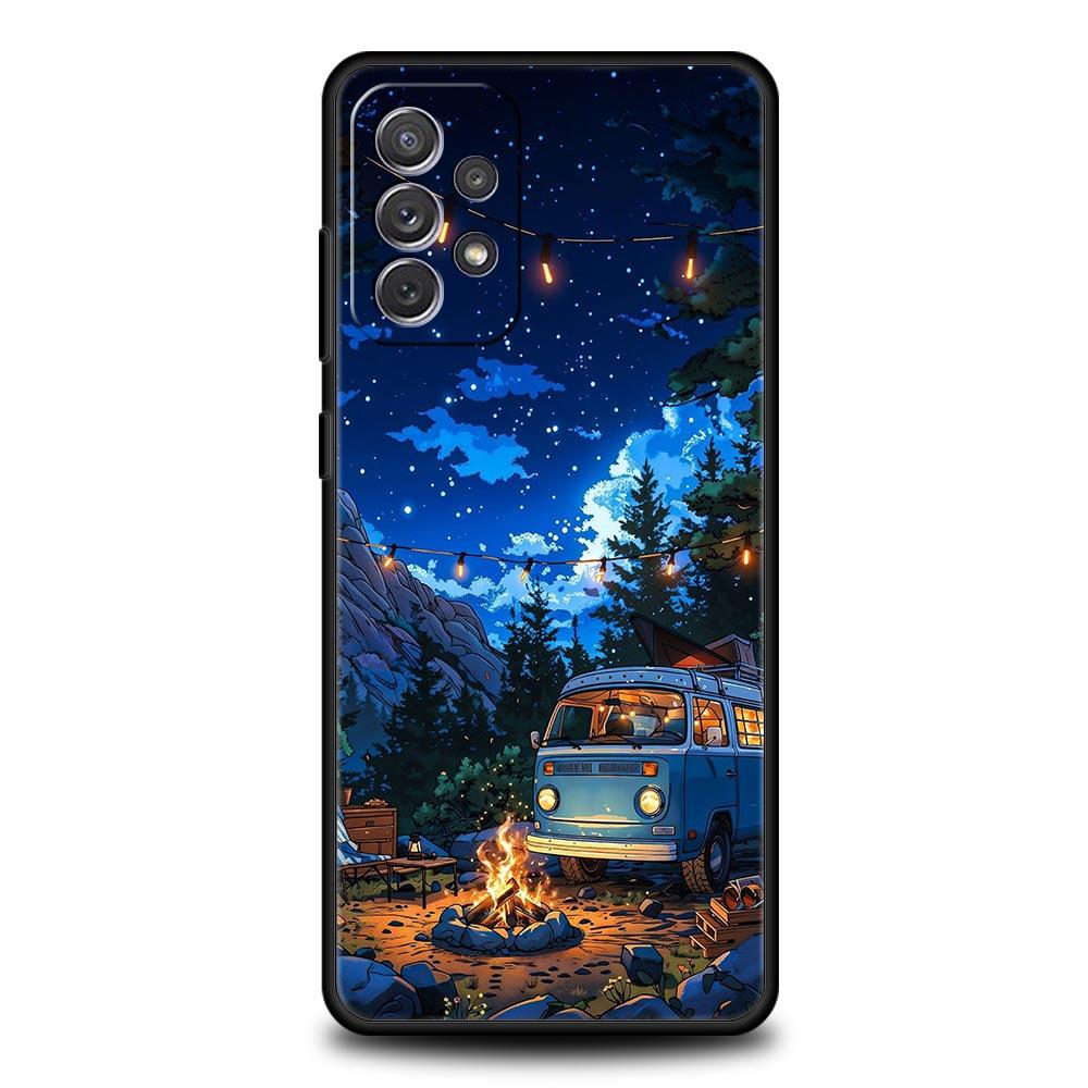 Combi Van Car Outdoor Camping Phone Case For Samsung A17 A07 A55 A35 A25 A15 A05s A33 A31 A23 A21s A13 A41 A73 A53 A51 A71 Cover