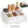 Wood Coffee Organiser Station Tea And Coffee Condiment Storage Kitchen Countertop Organizer Office