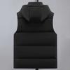 Nadměrná velikost S-8XL Zimní bezrukávová parka Pánská teplá vesta s kapucí Módní ležérní Silné svrchní oblečení Pánské bundy