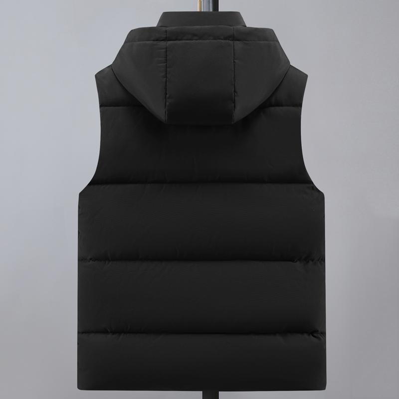 Nadměrná velikost S-8XL Zimní bezrukávová parka Pánská teplá vesta s kapucí Módní ležérní Silné svrchní oblečení Pánské bundy