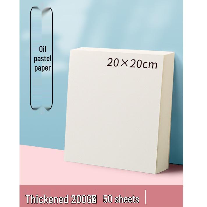 Thickened Square Oil Pastel Paper: Children's Doodle & Drawing Set